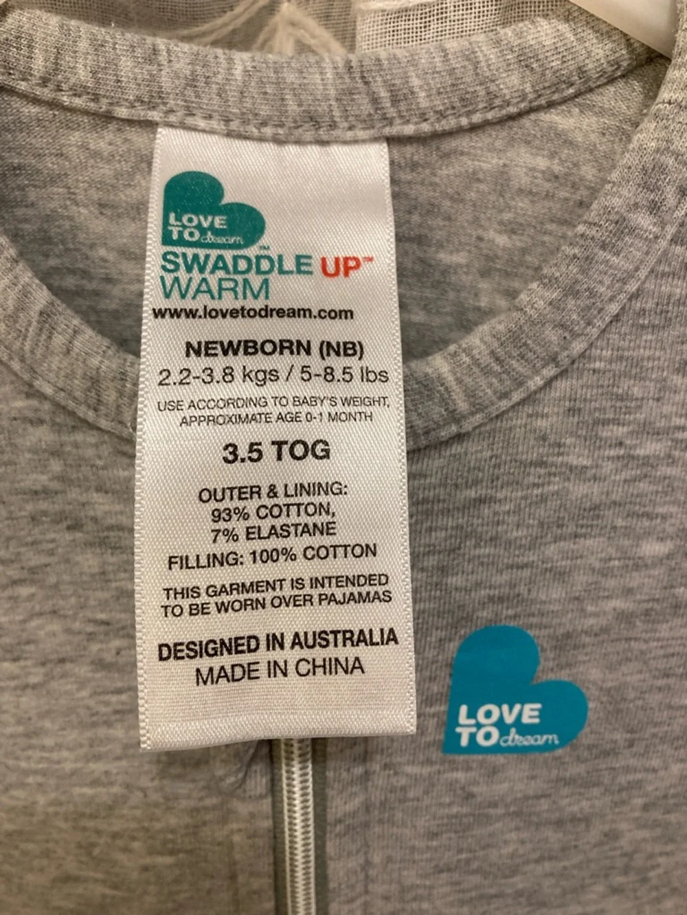 Love To Dream Gray Moon & Star Swaddle Sleep Bag